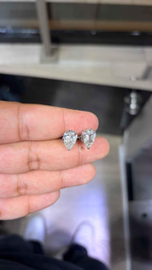 Pear Cut Diamond Stud <b>Earrings</b> Claw Setting Classic Unisex Screw Back Elegant Jewelry Gifts Women <b>Men</b> Daily Party Luxury Fashion - Product Image 3