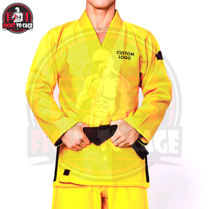 ชุดยูโดคลาสสิก สีเหลืองล้วน ระบายอากาศได้ดี ผ้าฝ้าย 100% ชุดศิลปะการต่อสู้ ยืดหยุ่นได้ ตัดเย็บด้วยระบบอัตโนมัติ ชุดแข็งแรงทนทาน - Product Image 5