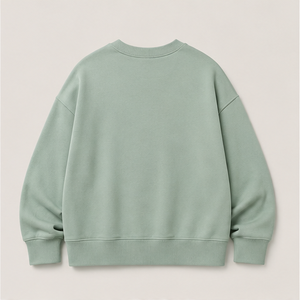 เสื้อสเวตเชิ้ตคอกลมต่ำทรงโอเวอร์ไซส์พิเศษสำหรับผู้ชาย รุ่น Seafoam ผ้าฝ้ายผสมโมดอลเนื้อนุ่ม MCRW-0030 - Product Image 2