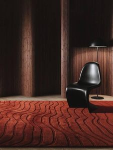 Custom Modern Geometric red Wool Rug Hand Tufted Abstract Carpet Designer Floor <b>Mat</b> for Home Decor Living Room and Picnics - Product Image 1