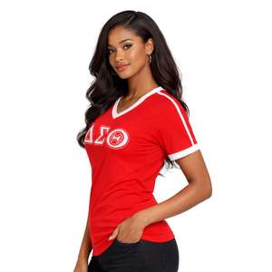 Camiseta Delta Sigma Theta de Chenille para Mujer, Ajuste Cómodo, Tela Premium, Ropa Casual de la Hermandad Griega - Product Image 3