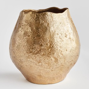 Jarrón de Mesa Contemporáneo de Bronce Hecho a Mano de la Colección Studio con Acabado Texturizado, 23.5 cm de Altura - Product Image 1