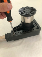 Support de base pour lave-linge à tambour PH-03, robuste, capacité de charge de 300 kg, piédestal anti-vibration, réglable, 4 pieds, cadre de support noir