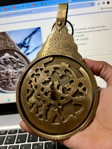 Handmade Hanging Brass Arabic Astrolabe Globe Vintage Nautical Scientific Instrument Home Office Decor - Product Image 2