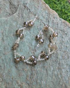 Bracelet en diamants moissanite couleur champagne de 7,5 à 8 mm et blanc de 3 mm, magnifique bracelet pour femme - Product Image 5