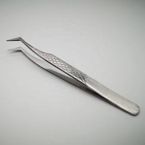 Stainless Steel Diamond Grip <b>Eyelash</b> Extension <b>Tweezers</b> Volume <b>Tweezers</b> Custom Fiber Tip <b>Eyelash</b> <b>Tweezers</b> - Product Image 2