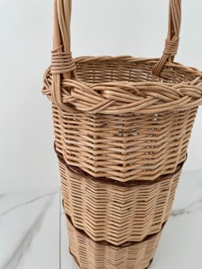 ที่ใส่ร่มหวายสานมือแบบธรรมชาติ ที่เก็บของมีสไตล์สำหรับทางเข้าบ้าน สำนักงาน คาเฟ่ และตกแต่งภายในสไตล์โบโฮ จากอินเดีย - Product Image 3