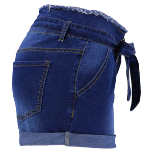 Shorts en jean tendance pour femme, taille haute, extensibles, en tissu respirant de qualité supérieure, style boyfriend sexy, mode estivale, vente en gros - Product Image 2