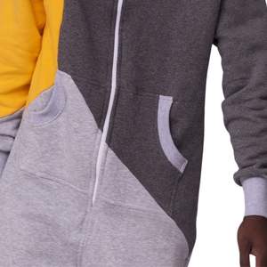 Pyjama une pièce pour homme en polaire Teddy respirant, polyester/coton, avec capuche et logo frontal - Product Image 6