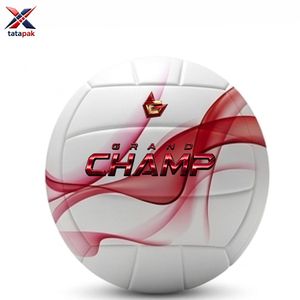 ลูกวอลเลย์บอล OEM Sialkot Sourcing ลายคลื่นสีสันตามสั่ง 18 แผ่น สำหรับการแข่งขันมาตรฐานและการฝึกซ้อม - Product Image 1