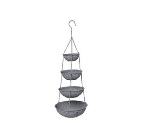 Luxury Iron Hanging Garden <b>Pot</b> Arrangement with Decorative Triple Planter Structure <b>for</b> Homes - Product Image 1