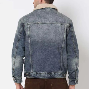 Chaqueta de Mezclilla para Hombre, Estilo Urbano, Invierno, Transpirable, Peso Medio, Ecológica, Resistente al Viento, Antibacteriana, Logotipo Frontal, Diseño a Cuadros/Color Sólido, 100% - Product Image 4