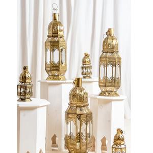 Lanterne décorative en métal rose gold exclusif, en acier inoxydable, pour décoration intérieure et extérieure, événements et décoration de la maison - Product Image 5