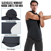 Sudadera con Capucha Deportiva para Hombre, para Gimnasio, Culturismo, Sin Mangas, Diseño Personalizado, Forrada, 100% Algodón, Logotipo Personalizado, Talla Personalizada