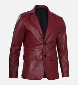 Chaqueta Blazer de Cuero Sintético para Hombre 2026, con Botones, Forro y Bolsillos, Personalizable - Product Image 4