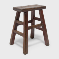 Tabouret élégant à pieds évasés de style provincial, en bois massif artisanal, siège rustique d'appoint, design traditionnel, pour hôtel, cuisine, bar