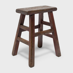 Elegant Provincial Splayed Leg Stool Handcrafted Solid Wood Rustic Accent Seating with Vintage Farmhouse Design for <b>Kitchen</b> <b>Bar</b> - Product Image 4