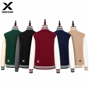 Veste universitaire pour femme X Sports City, couleur unie, manches longues, col rabattu, polyester, logo personnalisé ODM, design avant, vêtements d'automne - Product Image 2
