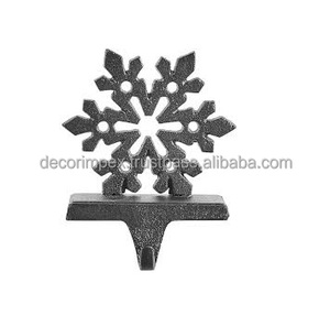 Snowflakes Christmas Stocking <b>Holders</b>, Silver Metal <b>Coat</b>, Christmas S, Snowflakes, Christmas Stocking <b>Holder</b> - Product Image 4