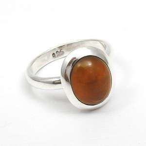 Handcrafted Black Opal Gemstone <b>Ring</b> Available In <b>925</b> Sterling <b>Silver</b> Bezel Setting Oval Cut Gemstone Bohemian Style Jewelry - Product Image 4