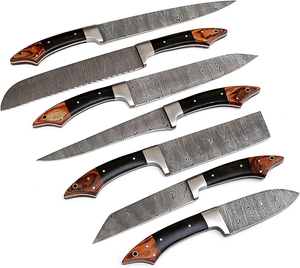 ชุดมีดเชฟ LEGACY BLADES ระดับมืออาชีพ 7 ชิ้น เหล็กดามัสกัส 67 ชั้น ด้ามไม้ตามหลักสรีรศาสตร์ ใช้ได้ทั้งมือซ้ายและขวา ขัดเงา - Product Image 2