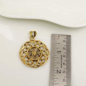 Pendentif en alliage plaqué or à motif floral, style bohème, bijoux de mode unisexe - Product Image 5
