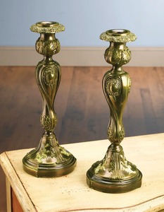 เชิงเทียนทองเหลืองสไตล์วินเทจตกแต่งบ้านขาตั้งโลหะทนทาน - Product Image 5