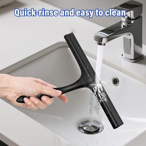 Tergivetro Adesivo con Gancio per Porte in Vetro, Strumento per la Pulizia di Finestre e Pareti Piastrellate, Accessorio per la Pulizia del Bagno - Product Image 3