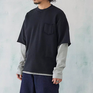 เสื้อยืดผู้ชายสั่งทำพิเศษ สไตล์ไฮสตรีท สองชั้น ผ้าฝ้าย 100% พิมพ์โลโก้ตามสั่ง แขนสั้น คุณภาพสูง - Product Image 3