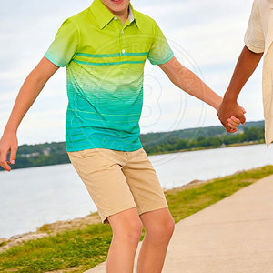 Ropa funcional de alto rendimiento para jóvenes, polos de golf para niños y niñas, material suave y flexible, para prácticas de golf - Product Image 4