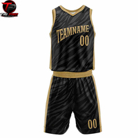 TRI PRO SPORTS Pakaian Olahraga Kustom Seragam Basket Cetak Logo Kustom Unisex Bahan 100% Poliester Tanpa Lengan Pola 3D