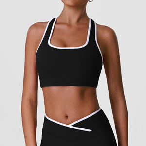 New Design Summer Female Sports Bra with Removable Pads Custom V-neck Lightweight Seamless Fitness Gym Workout Women's Yoga Tops - Product Image 5