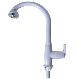 KSN Vietnam KSOM-26T9PP Modern Single Handle Kitchen Faucet with Pull Spray Chrome Finish Deck Mounted ABS 360 Degree Rotation - Product Image 1