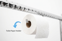 Barre d'appui de sécurité pliable en U polie en acier inoxydable pour salle de bain et toilettes