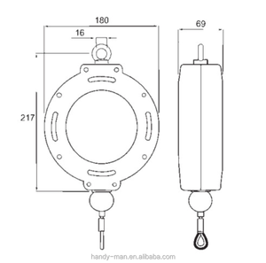 Cable de alambre galvanizado de 4mm de grosor con certificado CE, gancho giratorio de acero, cable salvavidas autorretráctil de 10M, resistente a los impactos - Product Image 3