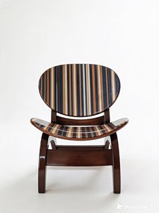 Chaise d'appoint moderne et luxueuse en bois et résine, nouveau design, fauteuil de salon à dossier incurvé pour salon et chambre d'hôtel - Vente chaude - Product Image 5