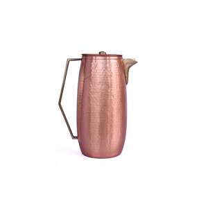 Carafe en cuivre pur avec couvercle, carafe ayurvédique pour le stockage de l'eau, vaisselle saine pour la maison, le yoga et le bien-être - Product Image 2
