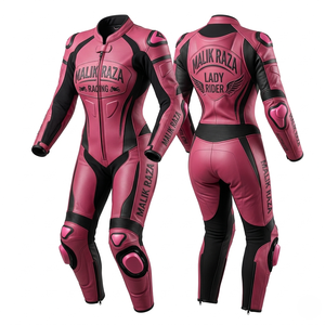 Traje de Motocicleta de Cuero Genuino para Mujer, Ajuste Personalizado, Equipamiento de Carreras - Product Image 6