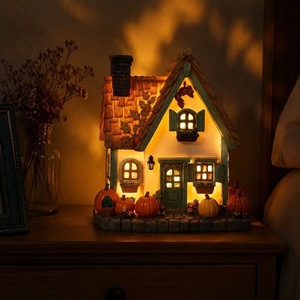 Figura Decorativa de Resina LED Art Deco para Halloween, Miniatura de Casa Embrujada, Adorno Espeluznante para Mesa, Decoración Luminosa, Venta al Por Mayor - Product Image 5