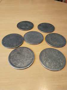 Stylish Hammered Design <b>Silver</b> Floral Metal Drink Coaster Set With Decorative Holder For <b>Coffee</b> <b>Table</b> Bar And Festive Decor - Product Image 3