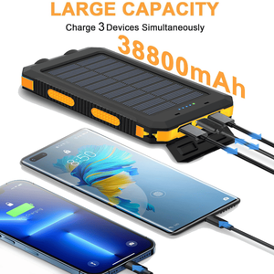 Caricabatterie Solare Portatile 10000mAh, Power Bank con Ricarica Rapida Wireless USB C, Batteria Impermeabile per Cellulari e Pannelli Solari - Product Image 4