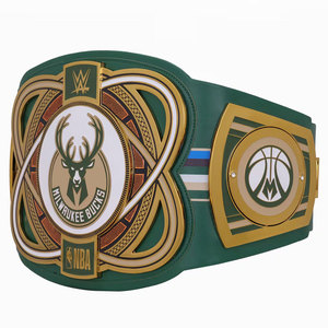 Cinturón de Campeonato de Lujo Inspirado en el Diseño de MMA y Judo, Cinturón de Título de Alta Calidad con Logotipo Personalizado de los Milwaukee Bucks y WWE Legacy, de Cintura Alta - Product Image 2