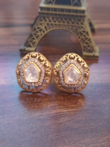 Pendientes de Plata Chapados en Oro, Estilo Vintage, Forma Pentagonal, Joyería Clásica de Compromiso para Mujer, Pendientes de Moda - Product Image 4