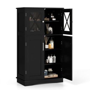 Mueble de Baño Independiente de 4 Puertas con Estantes Ajustables, Muebles de Baño de Primera Calidad - Product Image 6