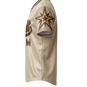 Maillot de baseball personnalisé sublimé respirant à manches courtes col en V imprimé numériquement motif 3D uniforme d'équipe vêtements de sport - Product Image 5