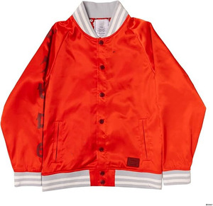 Veste universitaire rouge pour homme, coupe classique, col rabattu, doublure en satin, fermeture boutonnée, couleur unie, style décontracté d'automne - Product Image 5