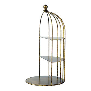 Support à gâteau galvanisé à 3 niveaux avec plateau de service noir pour les fêtes de mariage et d'anniversaire Design élégant - Product Image 2