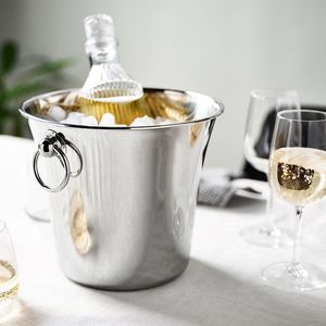 Modern Decorative Metal Ice Bucket For Wine Champagne Cooling With Strong Handle And Elegant Finish Ideal - Product Image 6