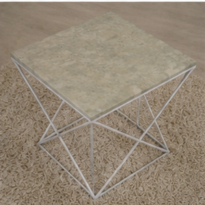 Mesa de Centro Moderna con Tapa de Mármol y Estructura Metálica, Mueble Decorativo para Sala de Estar Estilo Mid-Century - Product Image 6