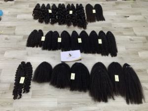 Paquets de cheveux alignés à cuticules complètes Swiss Lace 5x5 HD Closure Weft Extensions Birman Curly Raw Blanchi Knots Human Hair Vietnam - Product Image 2